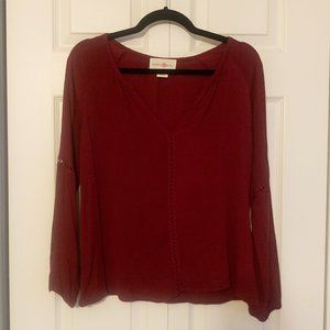 Wishful Perk Boho Long Sleeve Top